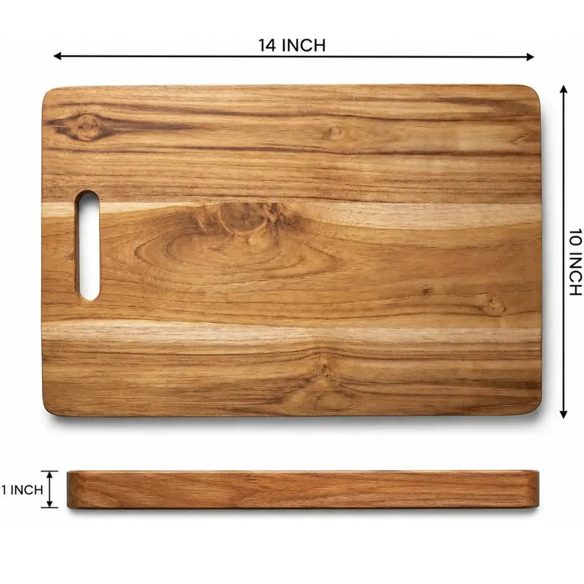 KEEKAR Wooden Cutting Board (Brown Dishwasher Safe)