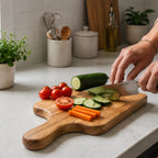 KEEKAR Wooden Cutting Board (Brown Dishwasher Safe)