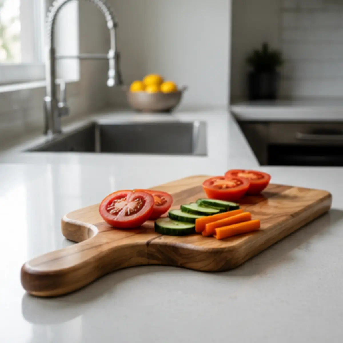 KEEKAR Wooden Cutting Board (Brown Dishwasher Safe)
