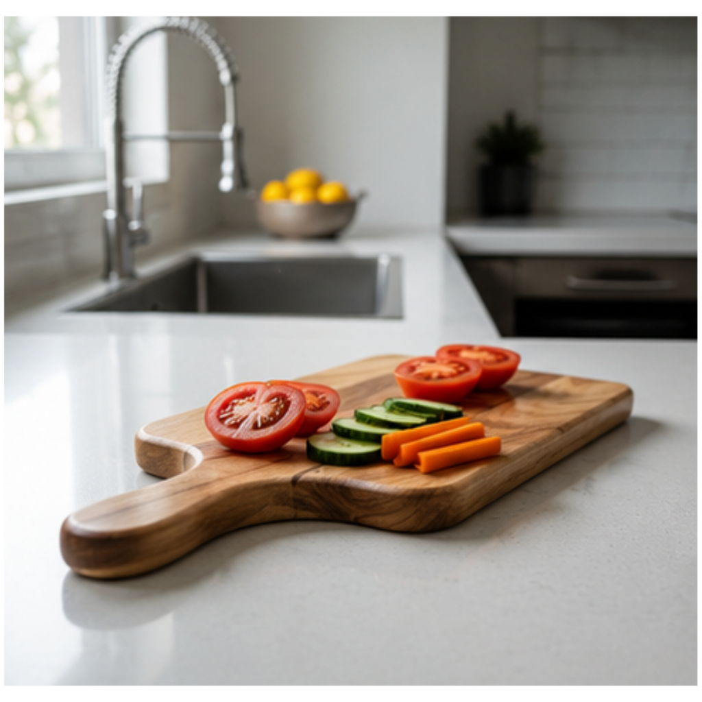 KEEKAR Wooden Cutting Board (Brown Dishwasher Safe)