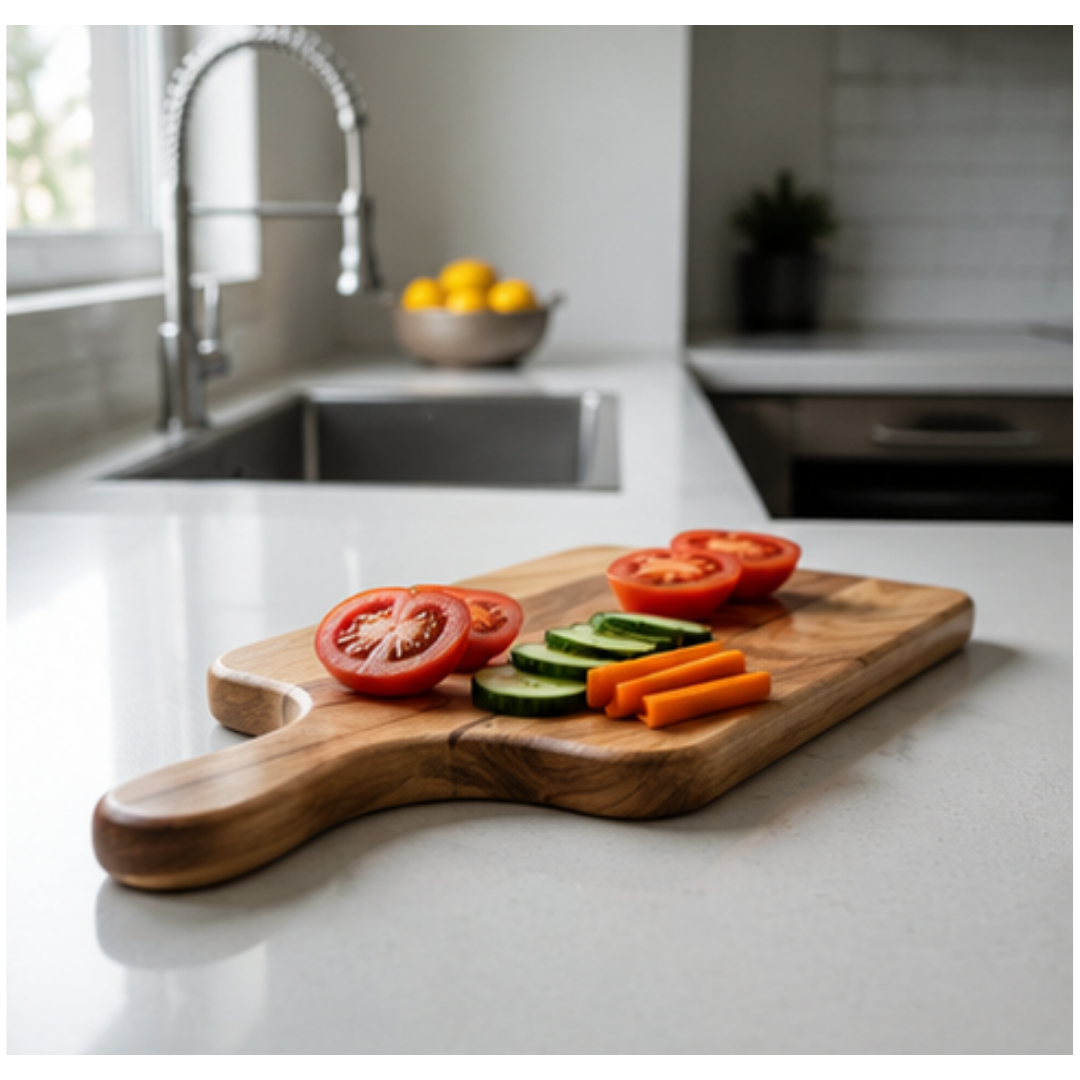 KEEKAR Wooden Cutting Board (Brown Dishwasher Safe)