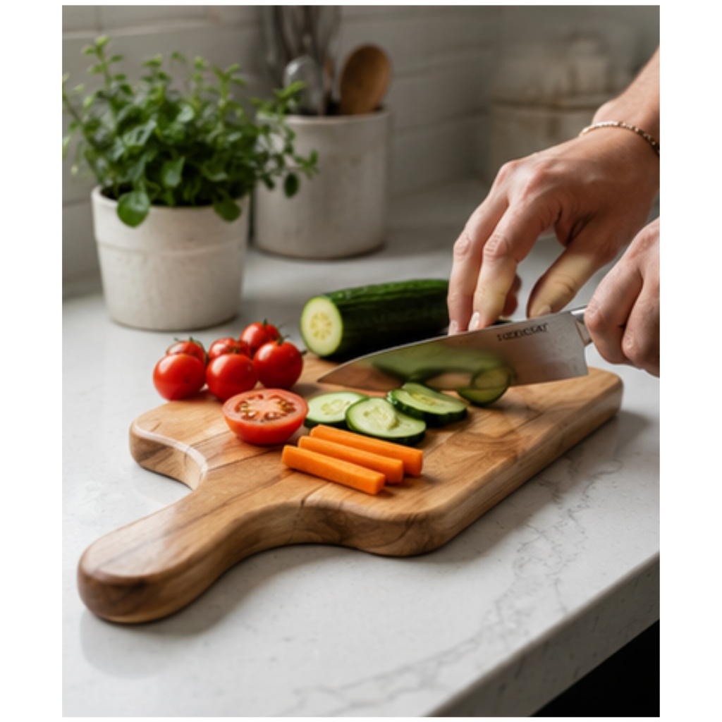KEEKAR Wooden Cutting Board (Brown Dishwasher Safe)