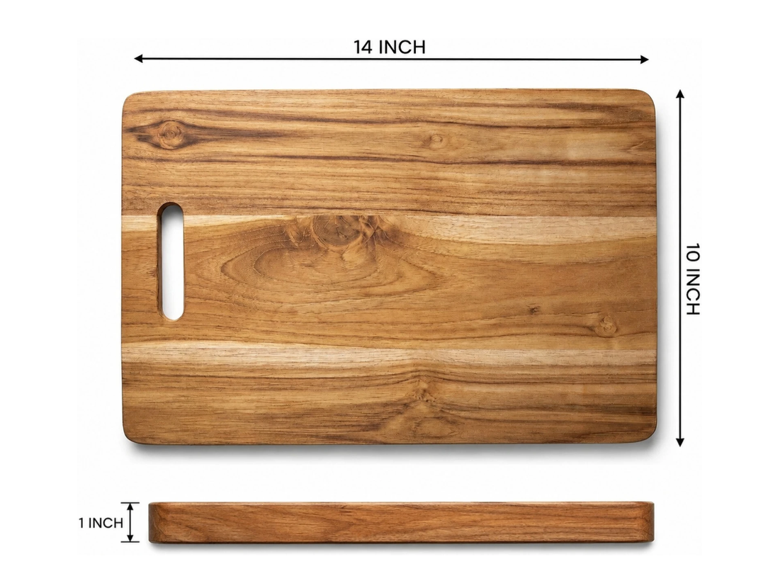 KEEKAR Wooden Cutting Board (Brown Dishwasher Safe)