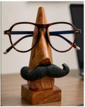 KEEKAR -Wooden Nose Shape Spectacle Holder Stand for Eyeglasses