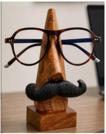 KEEKAR -Wooden Nose Shape Spectacle Holder Stand for Eyeglasses