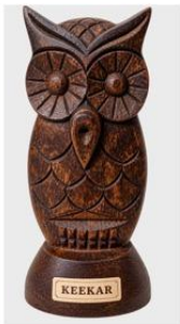 KEEKAR -Wooden Owl Shape Spectacle Holder Stand for Eyeglasses