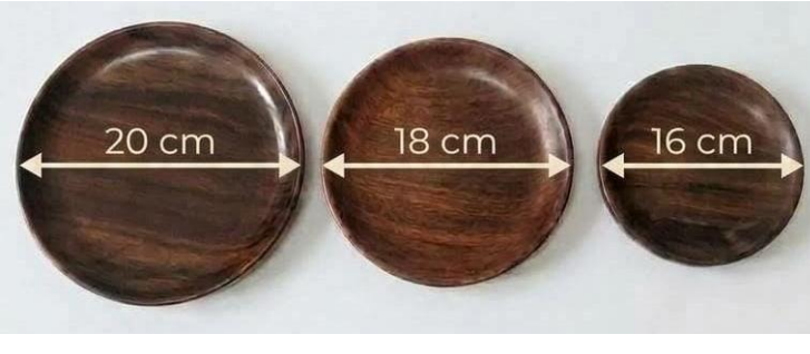 WOODEN PLATE Material: Sheesham Wood  Set of 3
