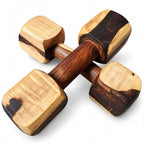Wooden Dumbbells 700g Fitness Exercise PT Dumbbell for Kids & Adults | Warm-Up Workout Hand Weight | Premium Wood Finish | Home Gym Fitness Equipment