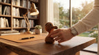 KEEKAR Wooden Doll Shaped Spectacle Holder Stand Decorative Showpiece  -  8 cm (Wood, Brown)