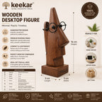 KEEKAR Wooden Nose Shape Spectacle Holder Stand for Eyeglasses Decorative Showpiece  -  7.5 cm (Wood, Brown)