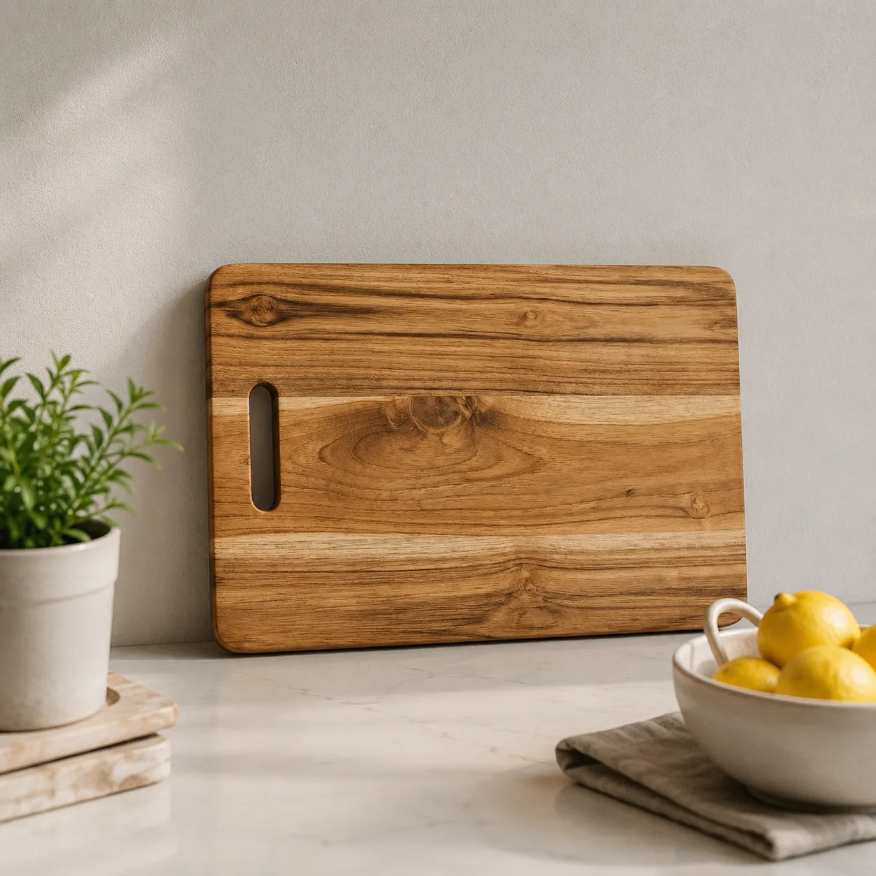 KEEKAR Wooden Cutting Board (Brown Dishwasher Safe)
