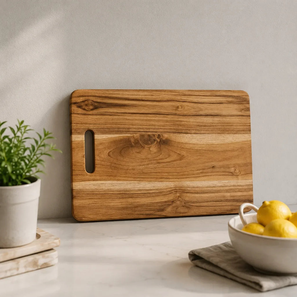 KEEKAR Wooden Cutting Board (Brown Dishwasher Safe)
