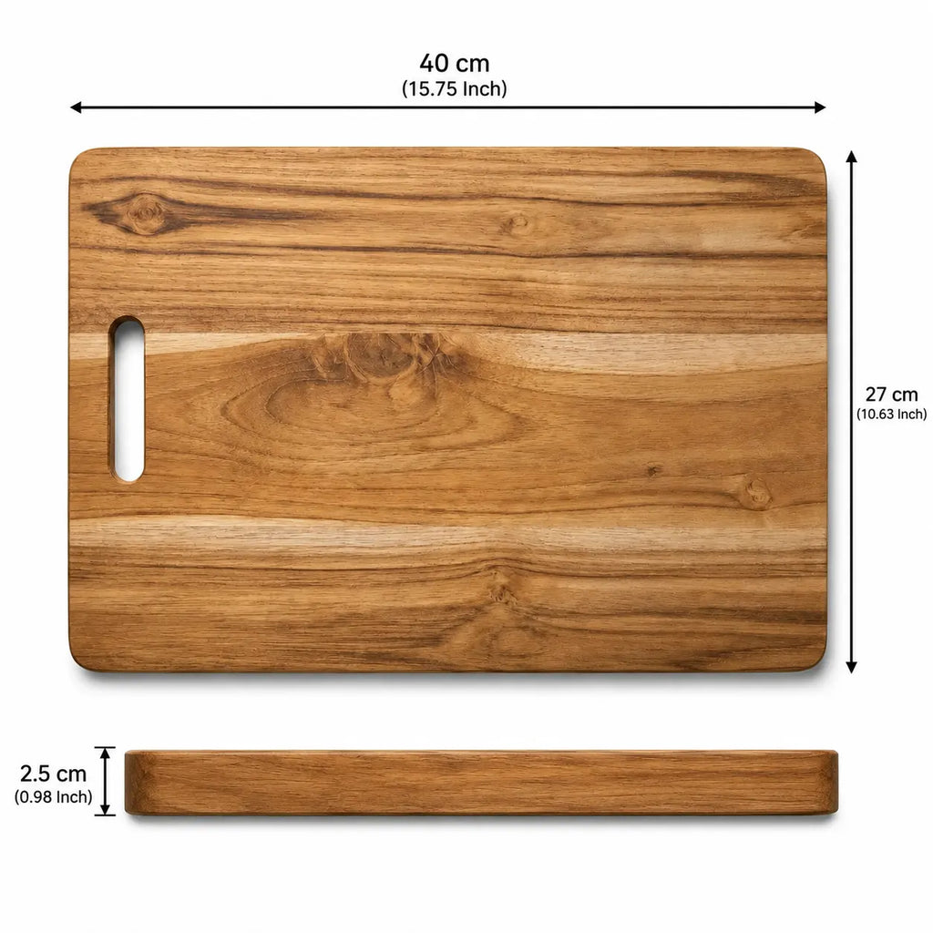 KEEKAR Wooden Cutting Board (Brown Dishwasher Safe)