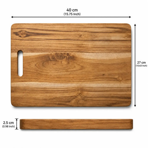 KEEKAR Wooden Cutting Board (Brown Dishwasher Safe)