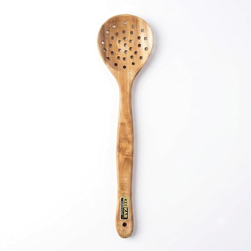 Keekar Handmade Natural Wood Filter Spatula, Food Contact Kitchen Cooking Set of 2